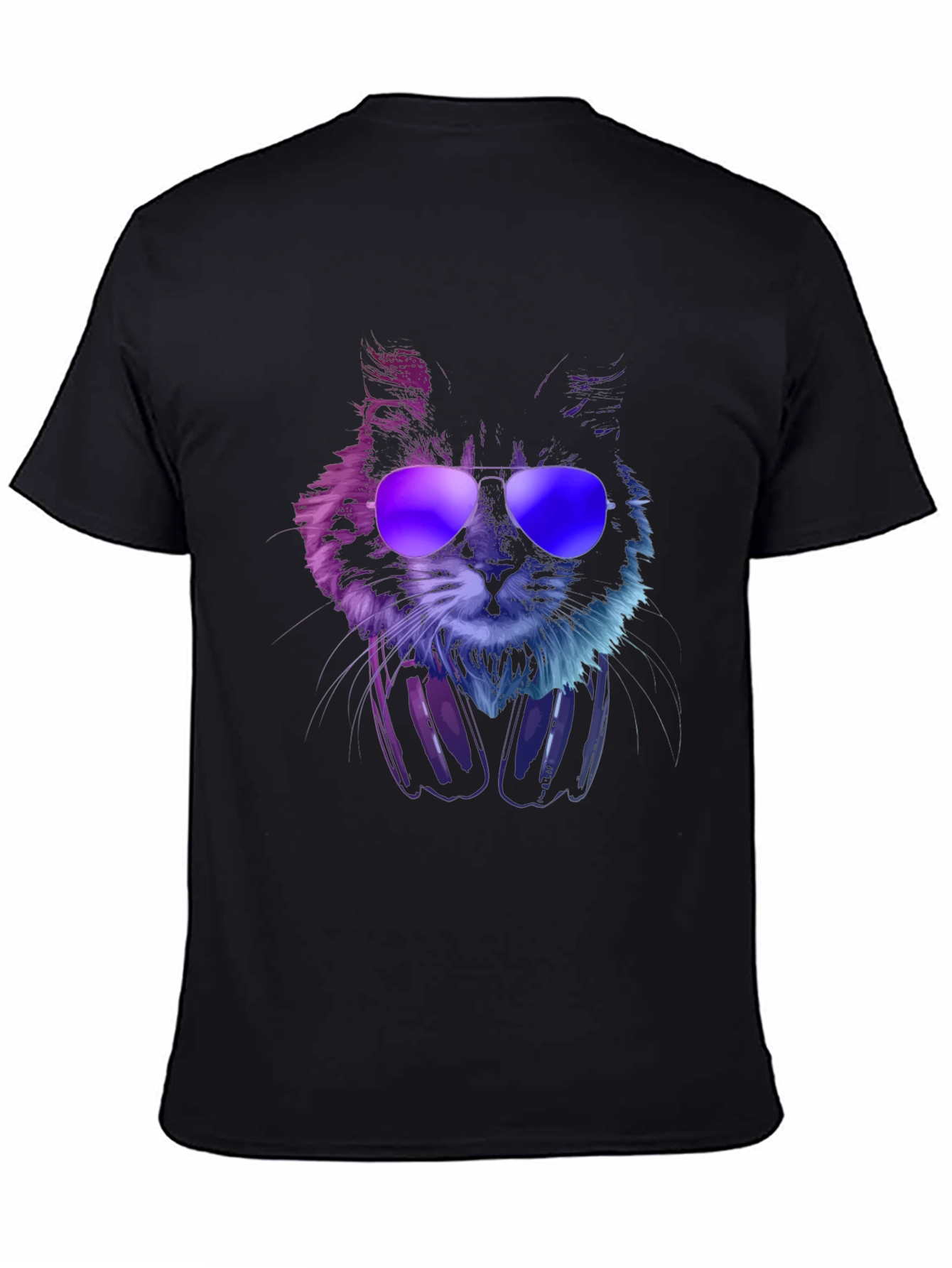 Cool Cat T-Shirt with Headphones & Sunglasses