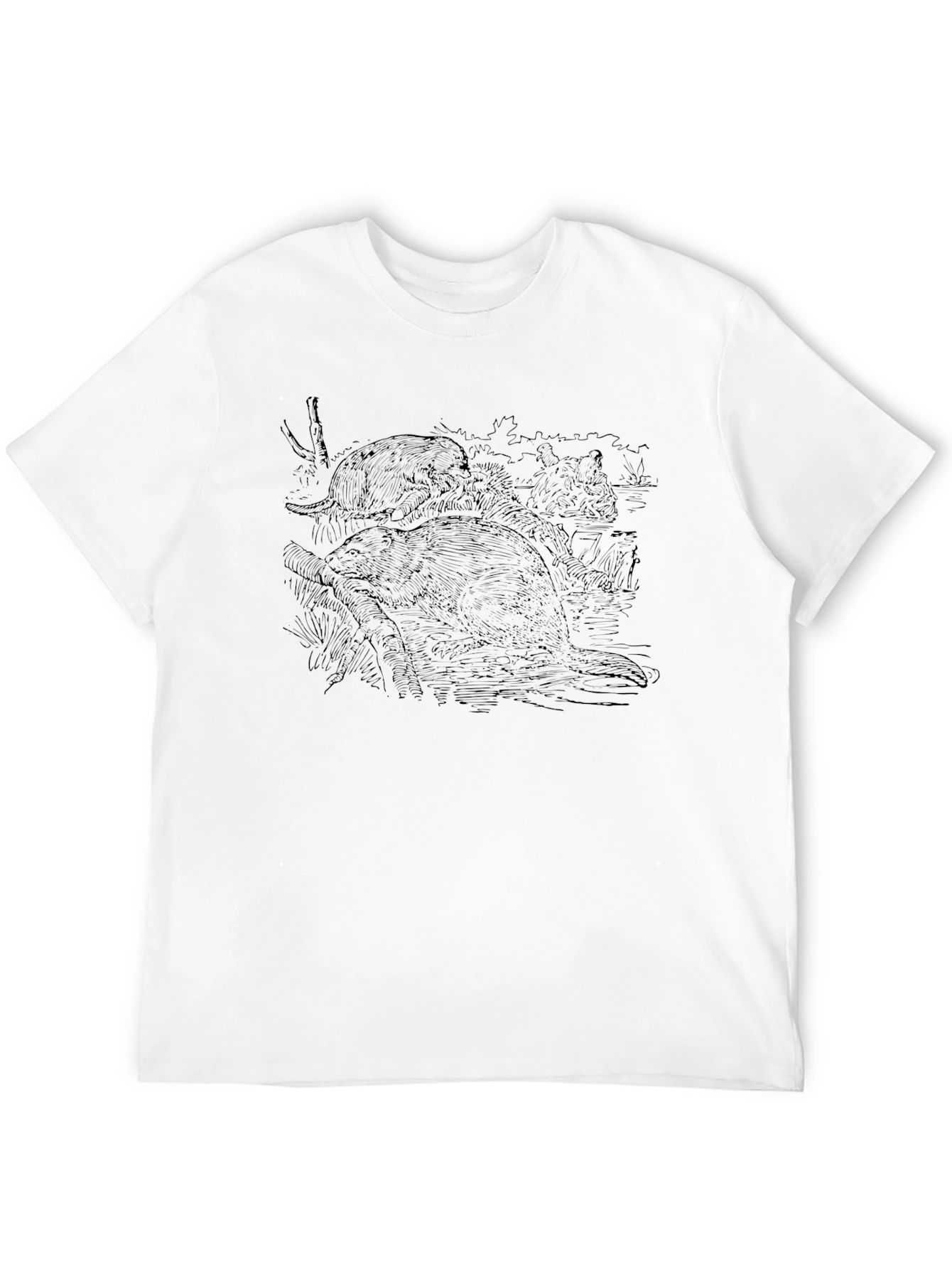 Black Beaver Graphic T-Shirt