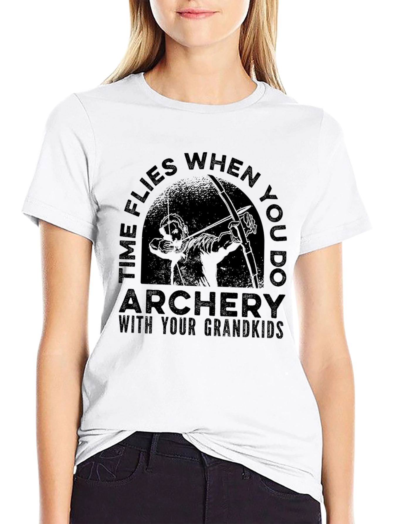 Archery Grandkids T-Shirt - Time Flies Graphic Tee