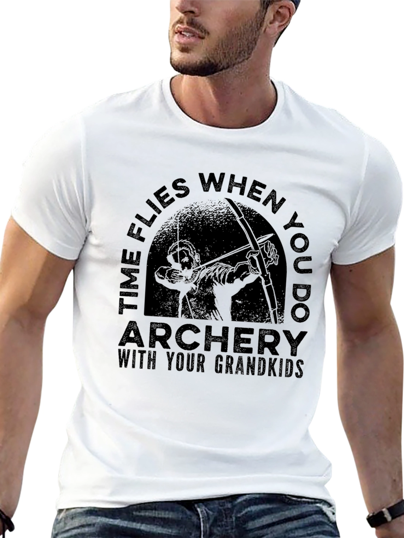 Archery Grandkids T-Shirt - Time Flies Graphic Tee
