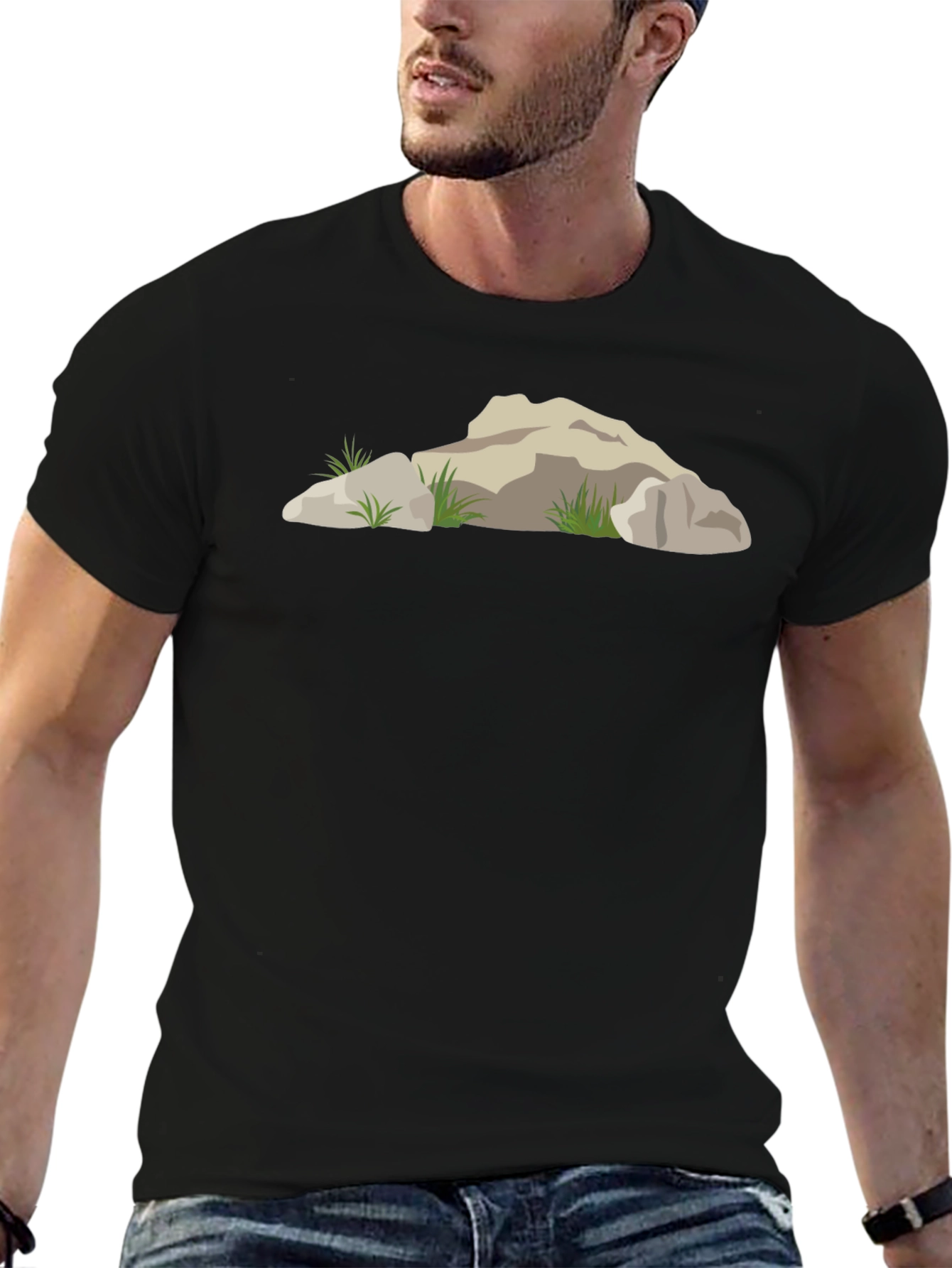 Nature Rock Graphic T-Shirt - Modern Design