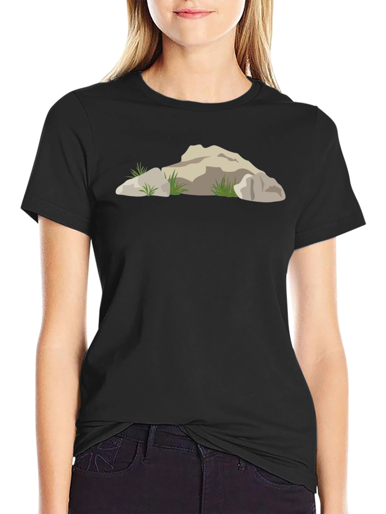Nature Rock Graphic T-Shirt - Modern Design