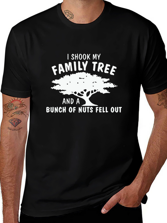 Funny Family Tree Black T-Shirt