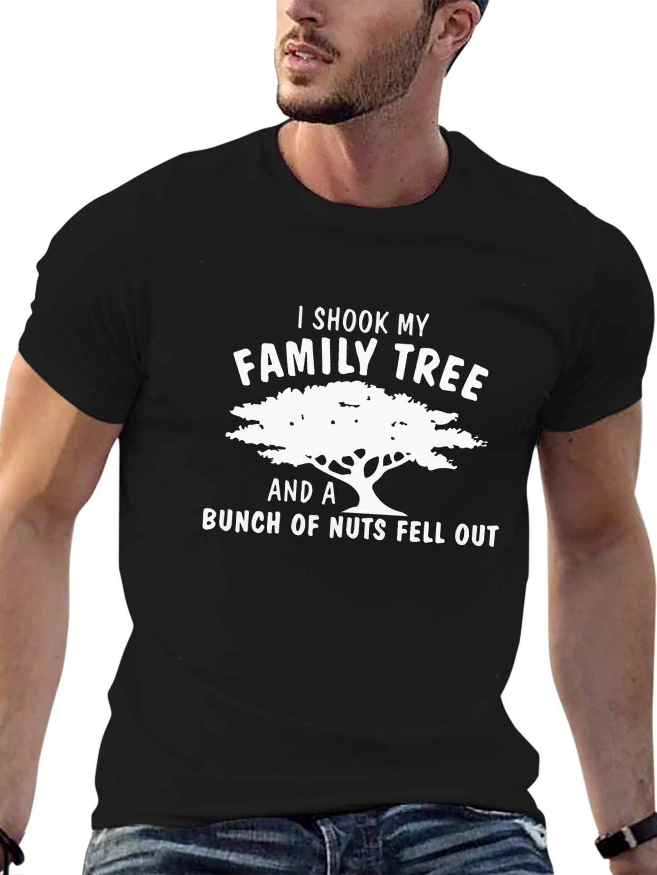 Funny Family Tree Black T-Shirt