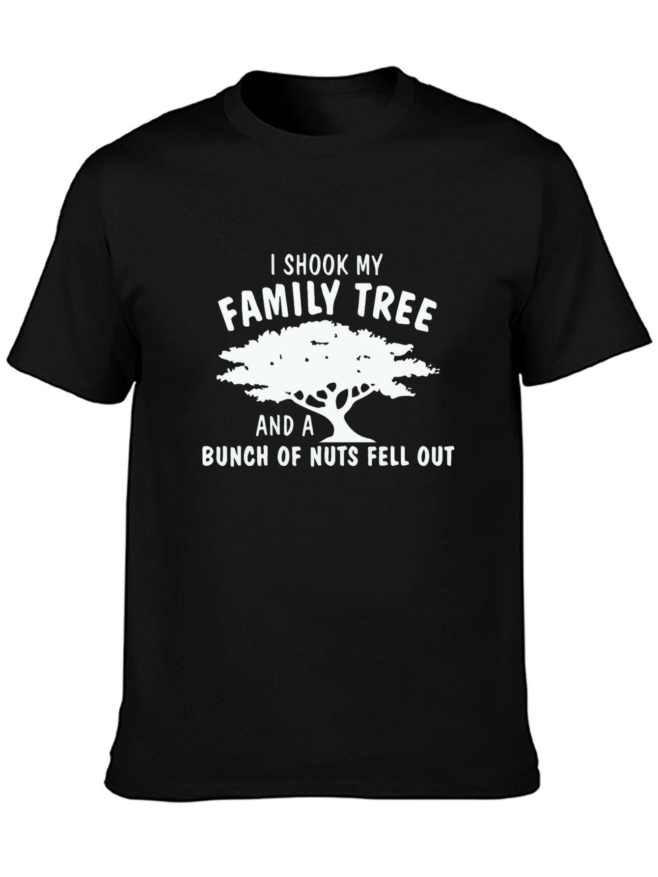 Funny Family Tree Black T-Shirt