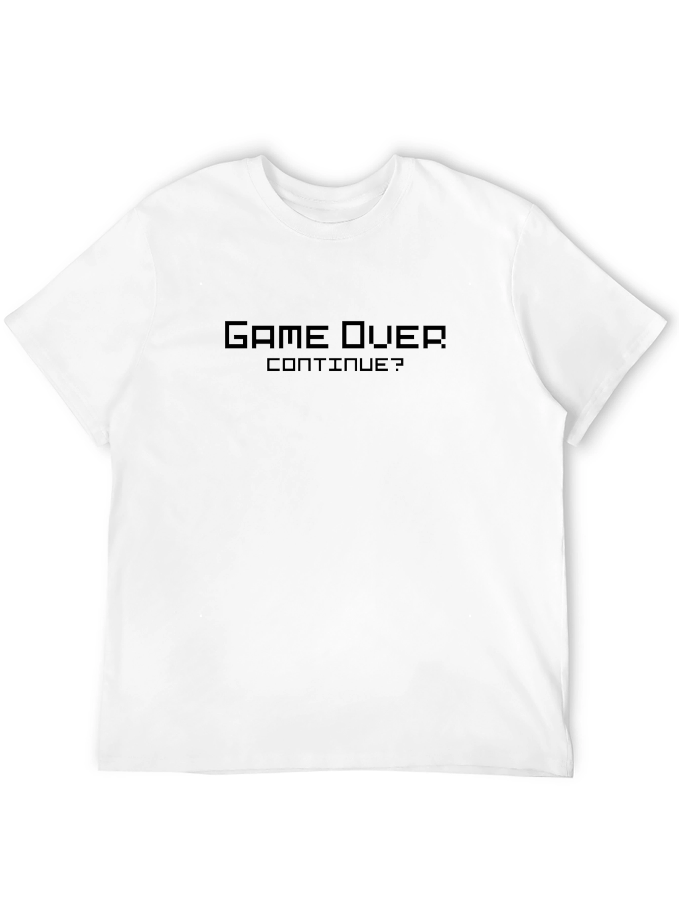 Game Over Continue? Black T-Shirt - Retro Gamer Style