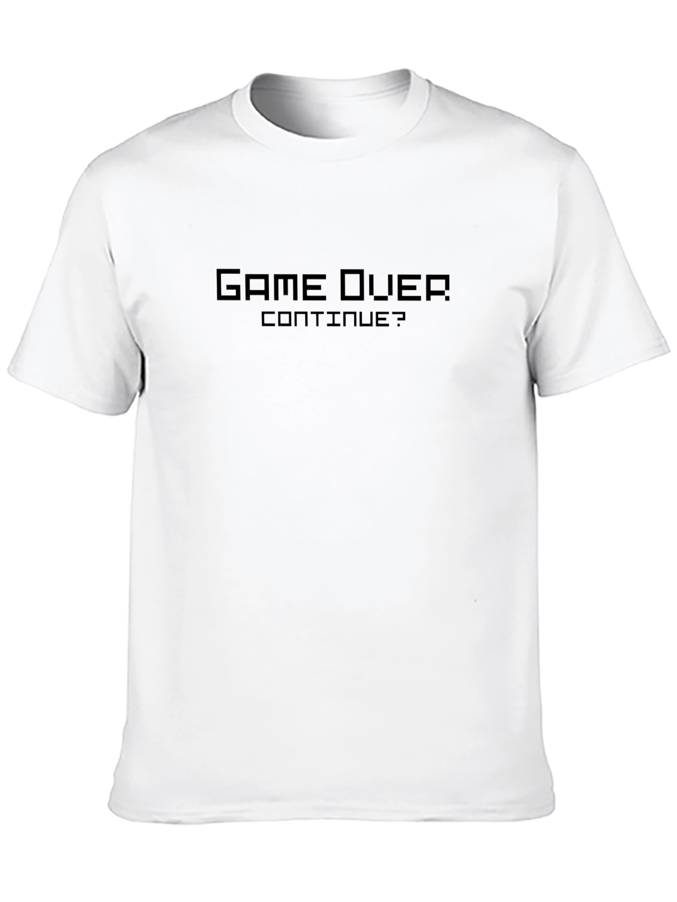 Game Over Continue? Black T-Shirt - Retro Gamer Style
