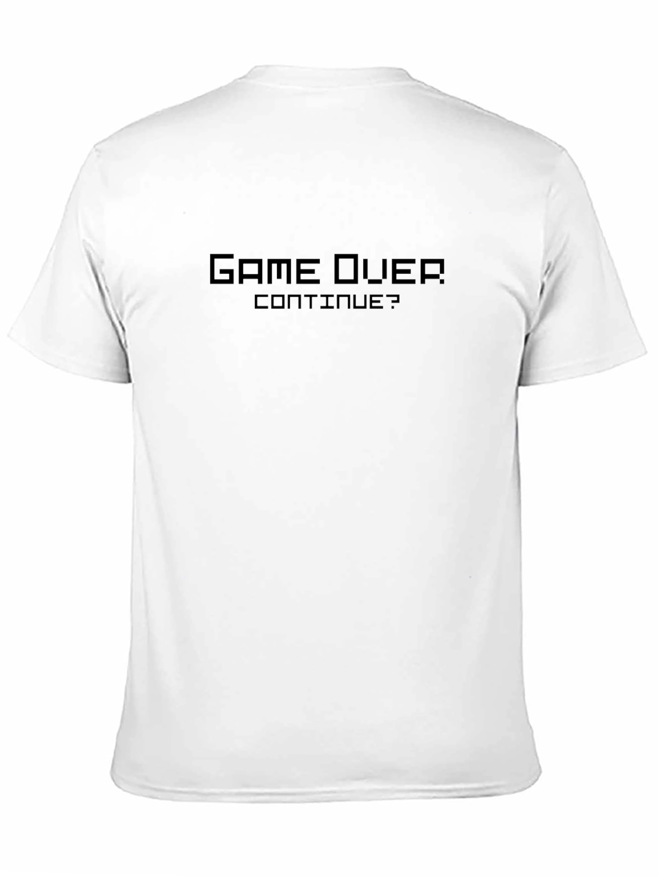 Game Over Continue? Black T-Shirt - Retro Gamer Style