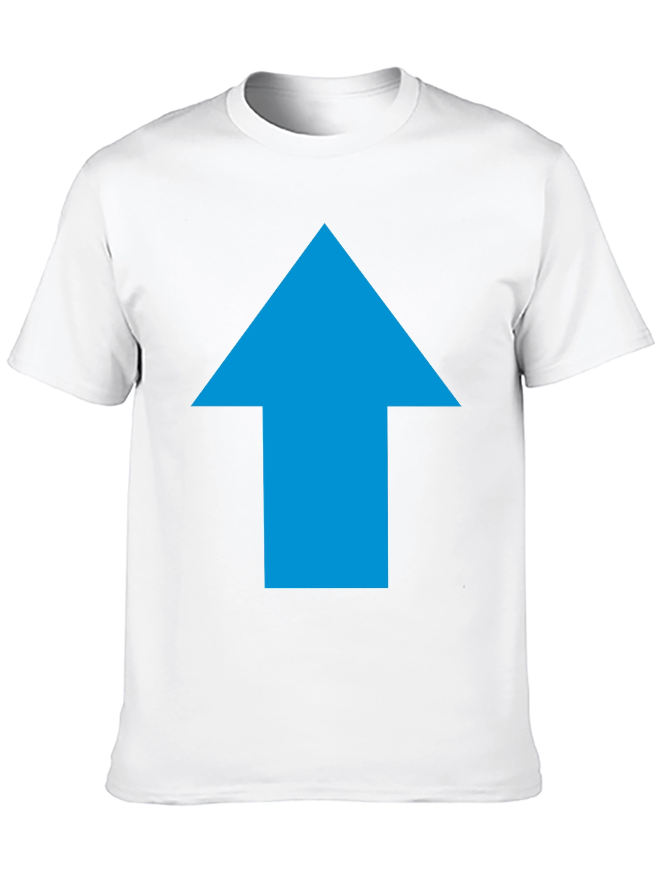 Upward Blue Arrow Graphic Black Tee
