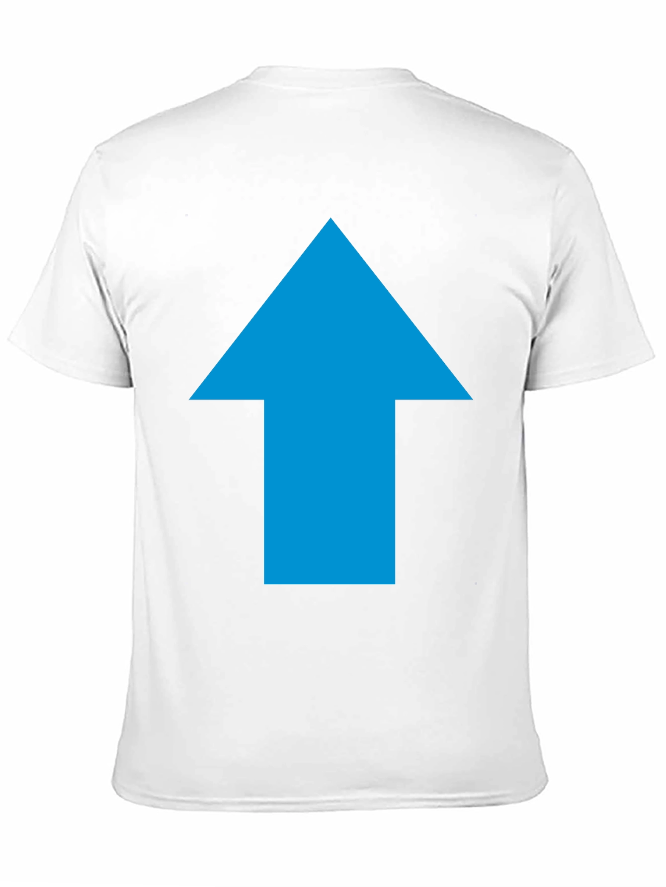 Upward Blue Arrow Graphic Black Tee