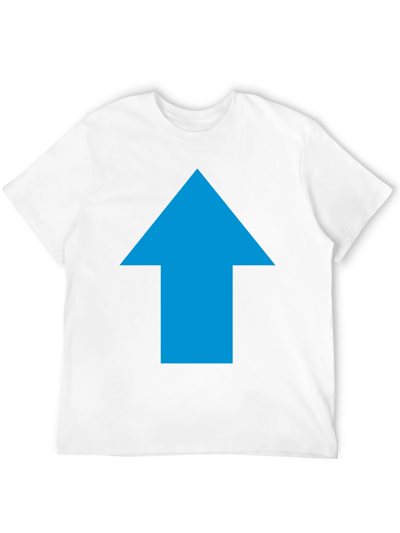 Upward Blue Arrow Graphic Black Tee