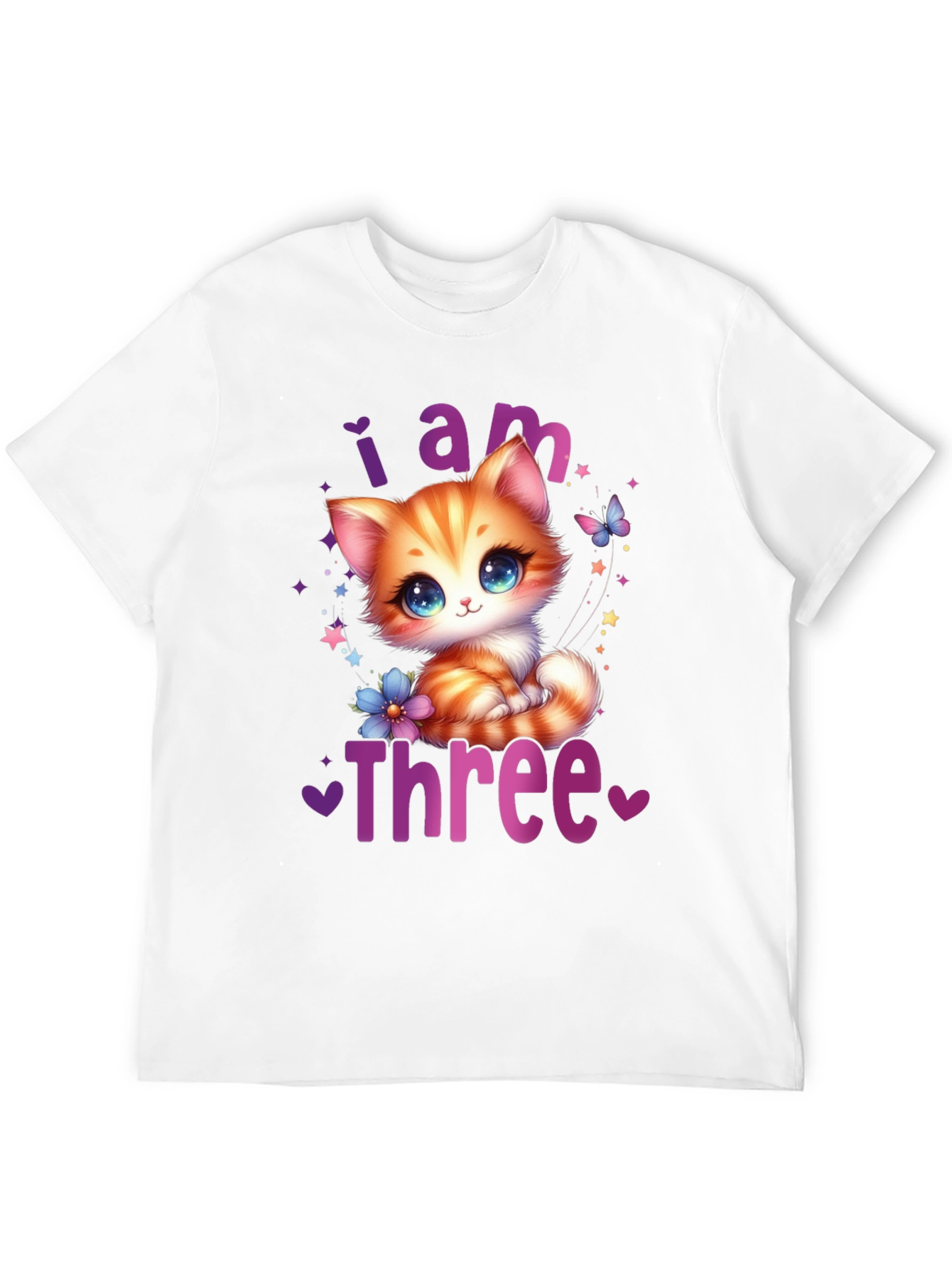 Cute I am Three Birthday Kitten T-Shirt