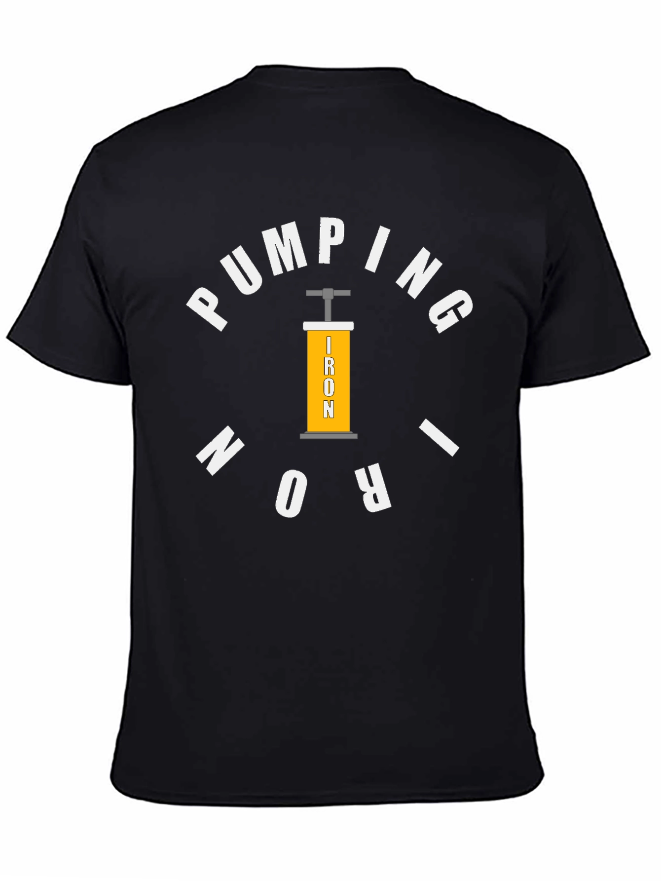 Pumping Iron Black T-Shirt for Gym Enthusiasts