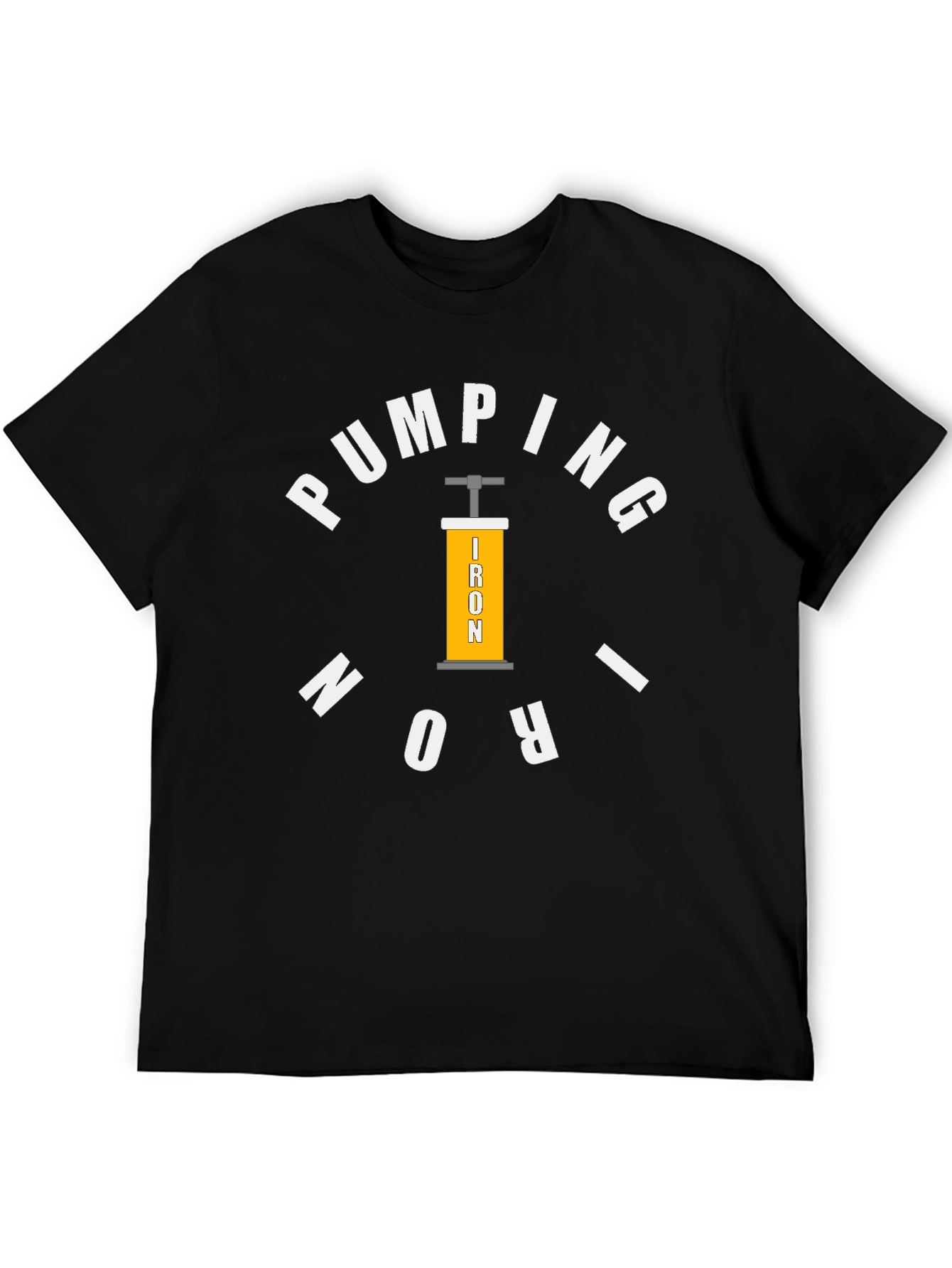 Pumping Iron Black T-Shirt for Gym Enthusiasts