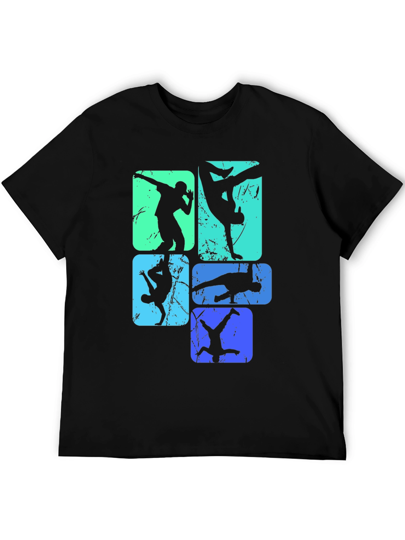 Cool Breakdance Silhouette Graphic T-Shirt