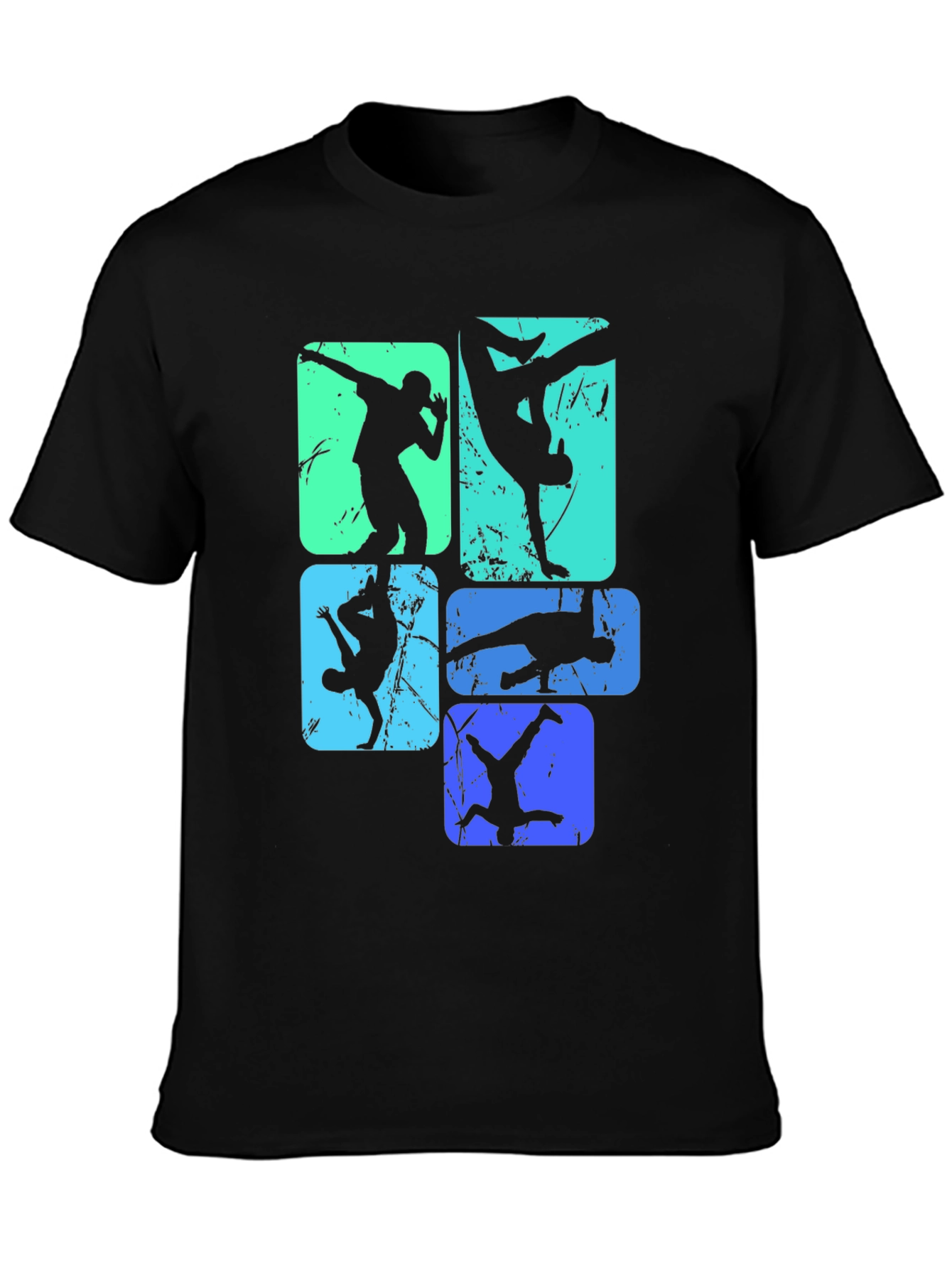 Cool Breakdance Silhouette Graphic T-Shirt