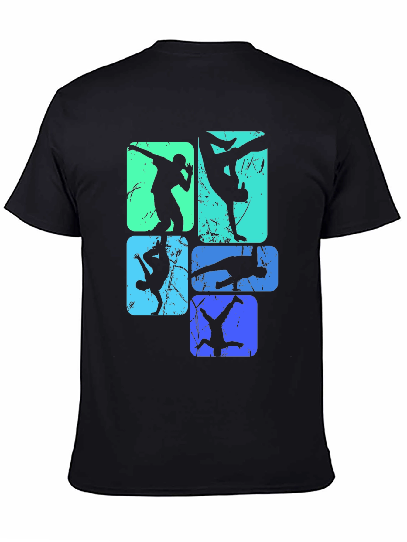 Cool Breakdance Silhouette Graphic T-Shirt