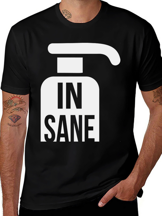 Insane Humor Graphic Tee - Black Cotton Blend Shirt