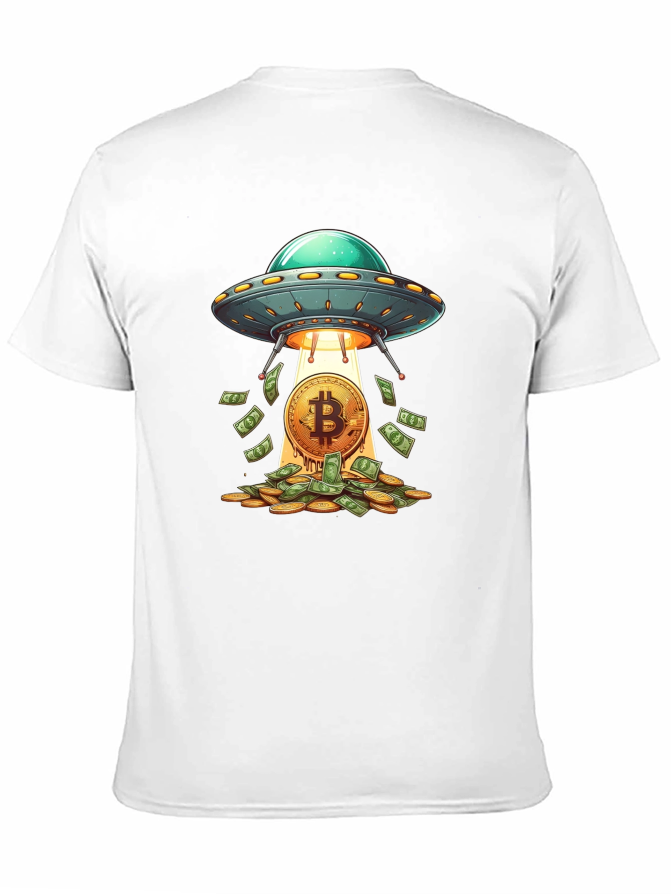 UFO Bitcoin T-Shirt - Crypto Space Tee