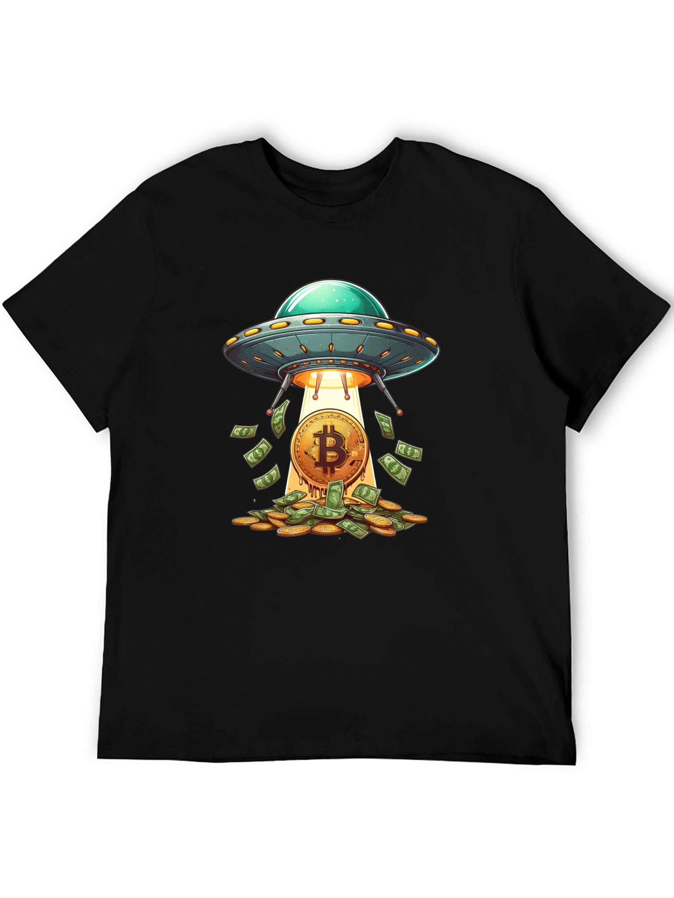 UFO Bitcoin T-Shirt - Crypto Space Tee