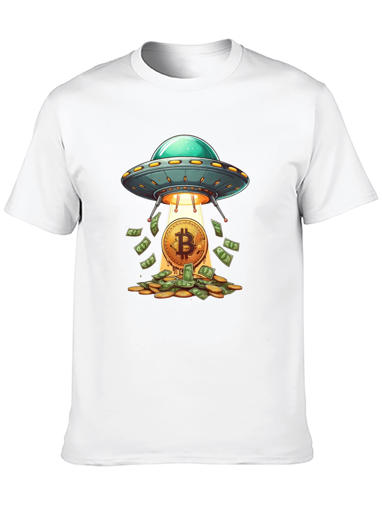 UFO Bitcoin T-Shirt - Crypto Space Tee