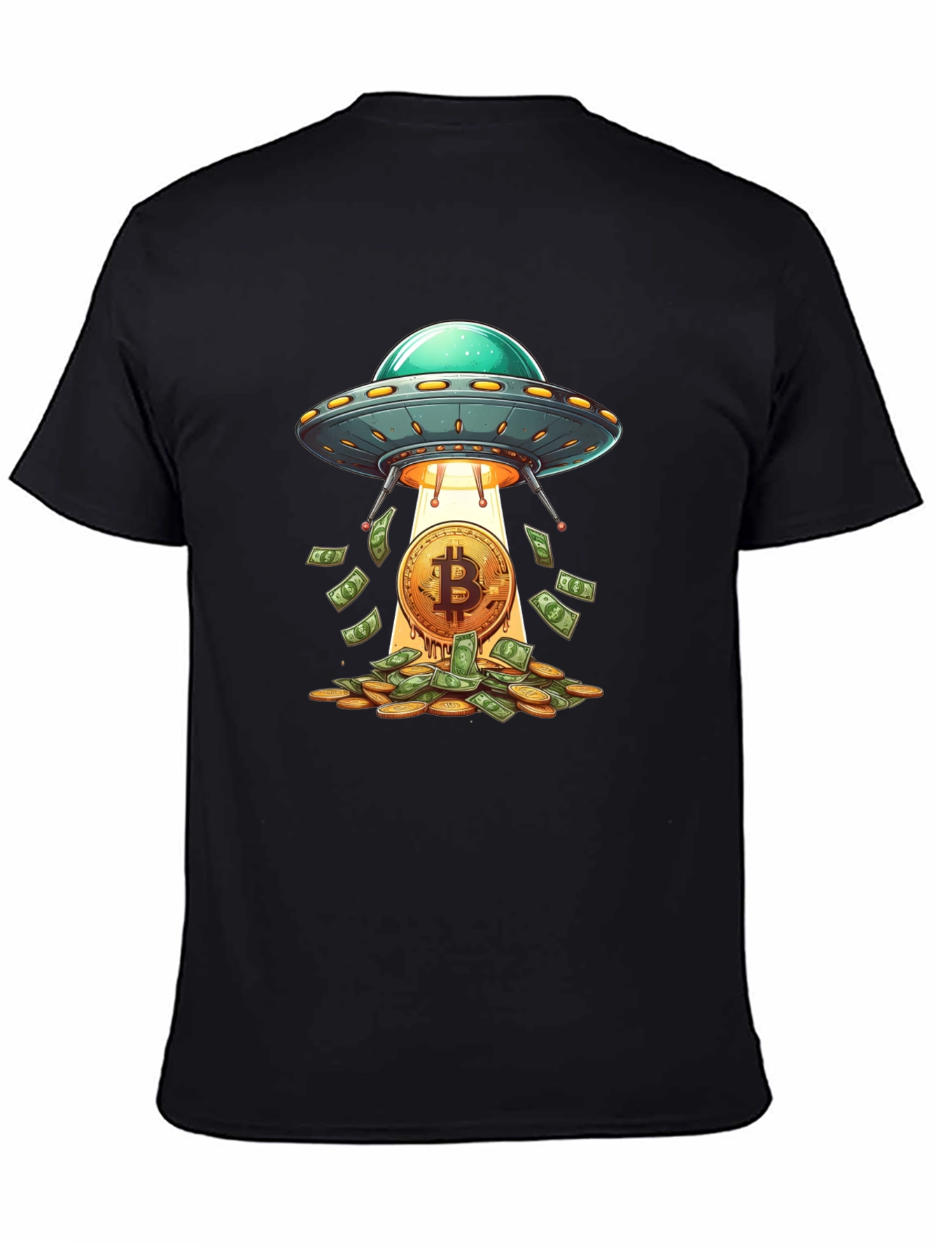 UFO Bitcoin T-Shirt - Crypto Space Tee