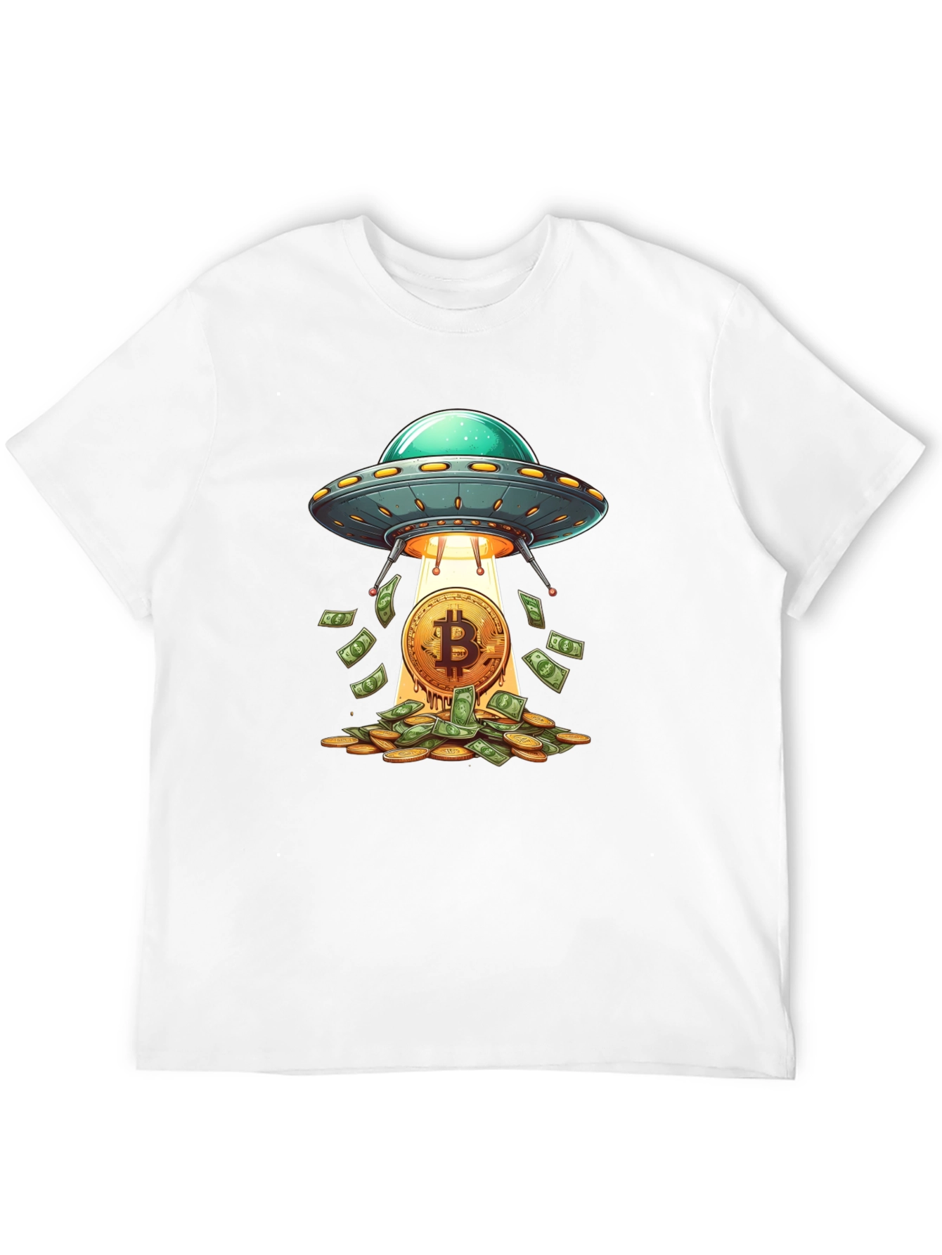 UFO Bitcoin T-Shirt - Crypto Space Tee
