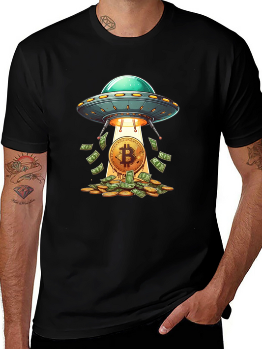 UFO Bitcoin T-Shirt - Crypto Space Tee