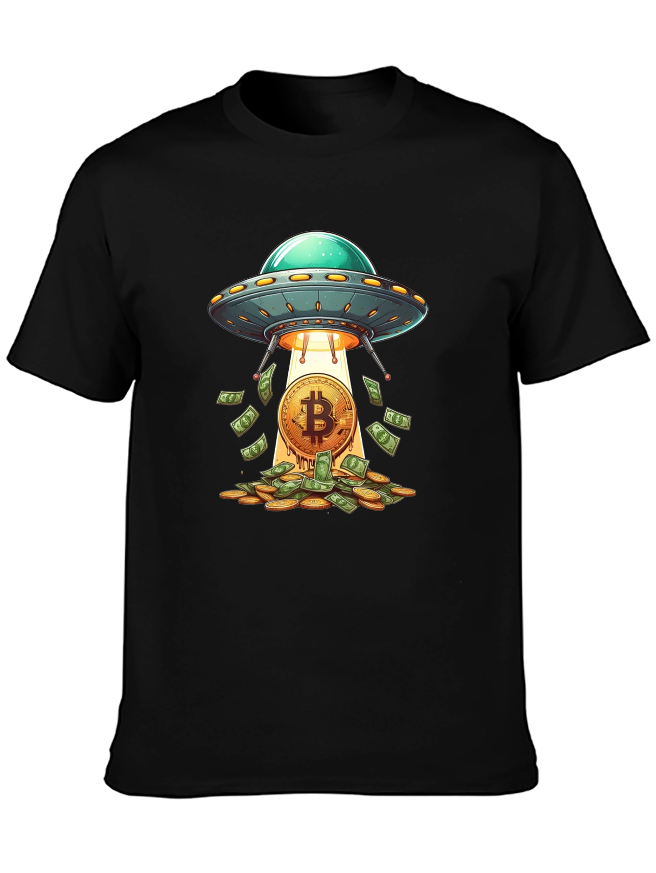 UFO Bitcoin T-Shirt - Crypto Space Tee