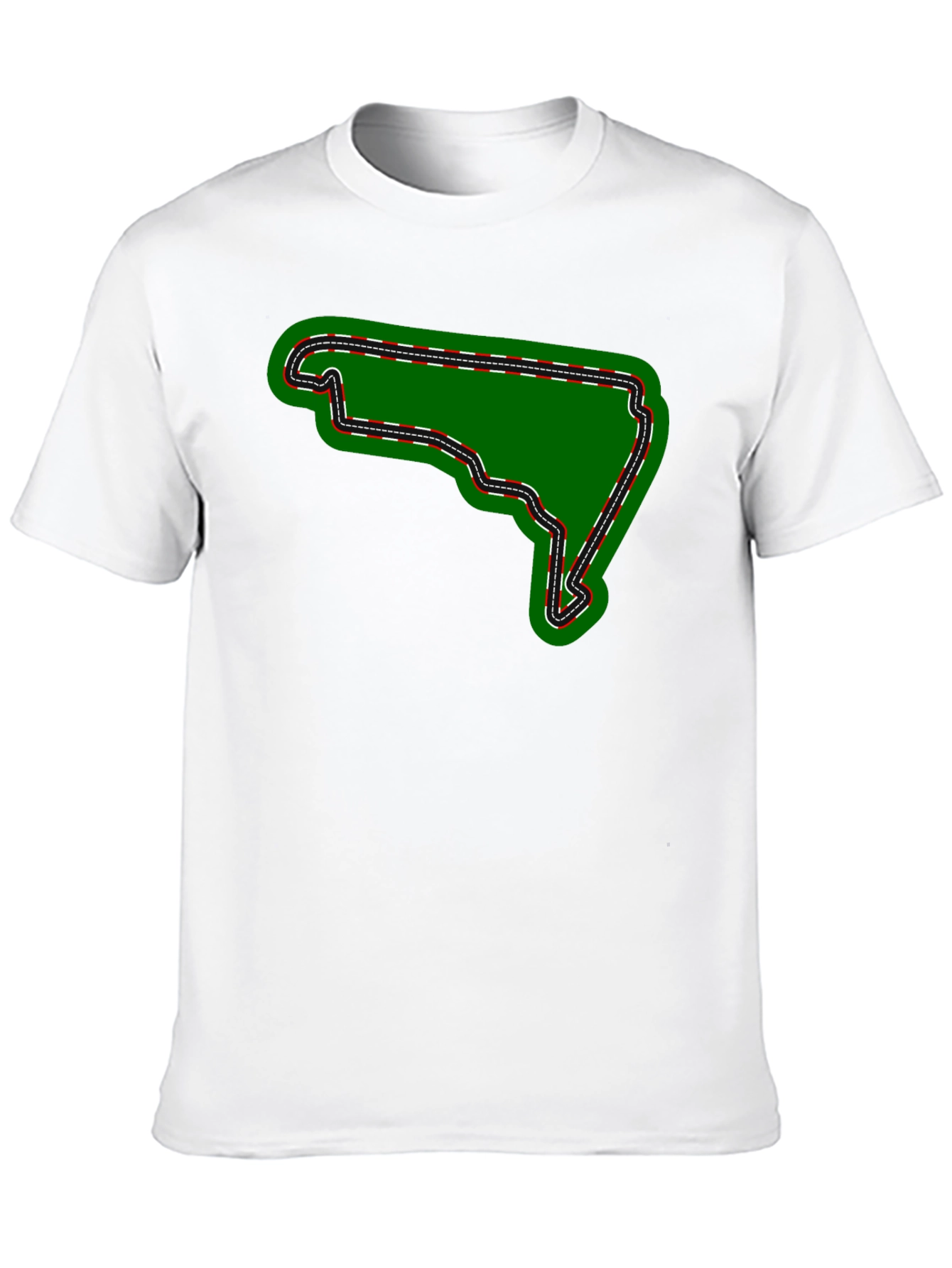 Race Track Graphic Tee - Black Cotton T-Shirt