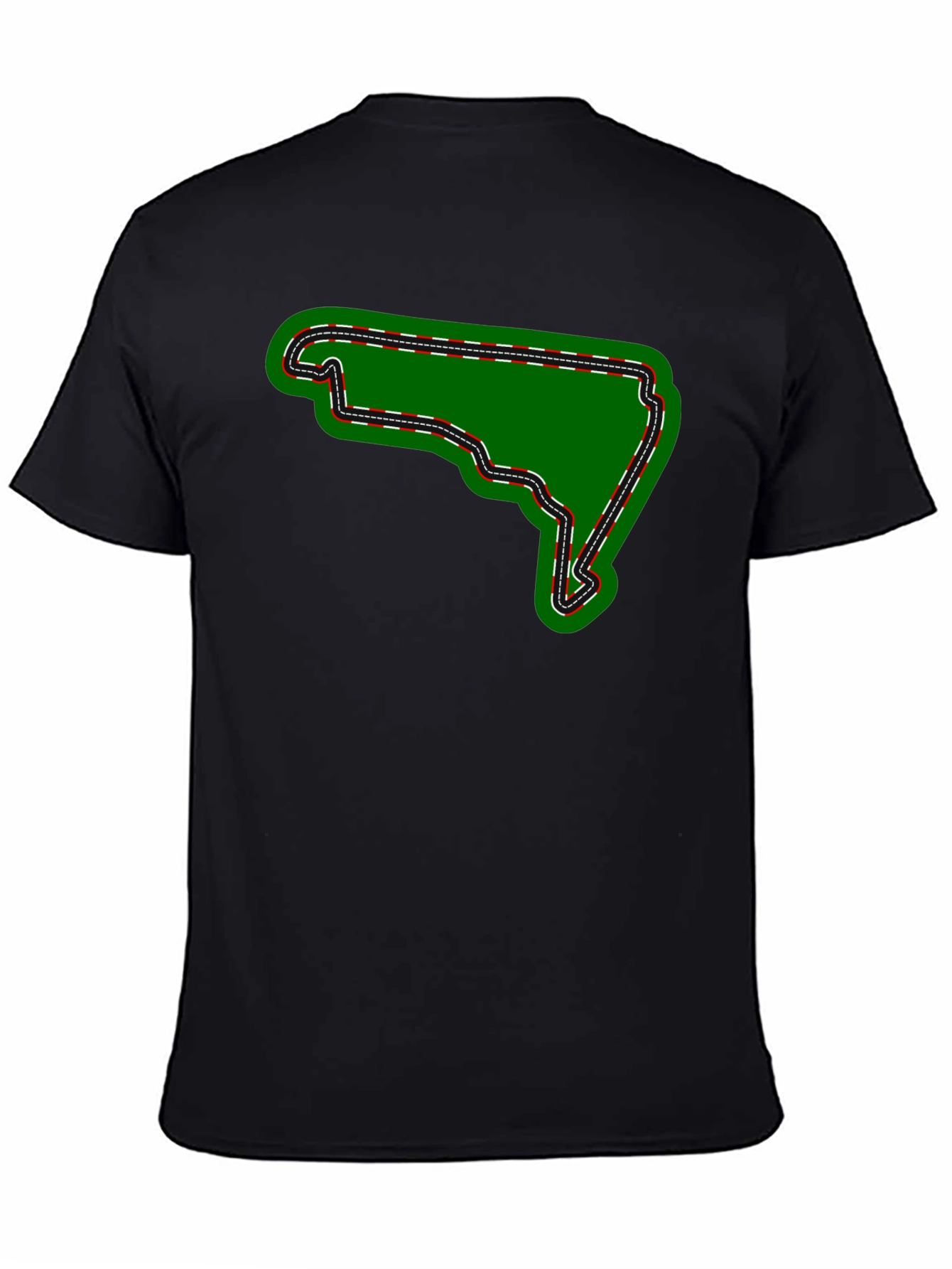 Race Track Graphic Tee - Black Cotton T-Shirt