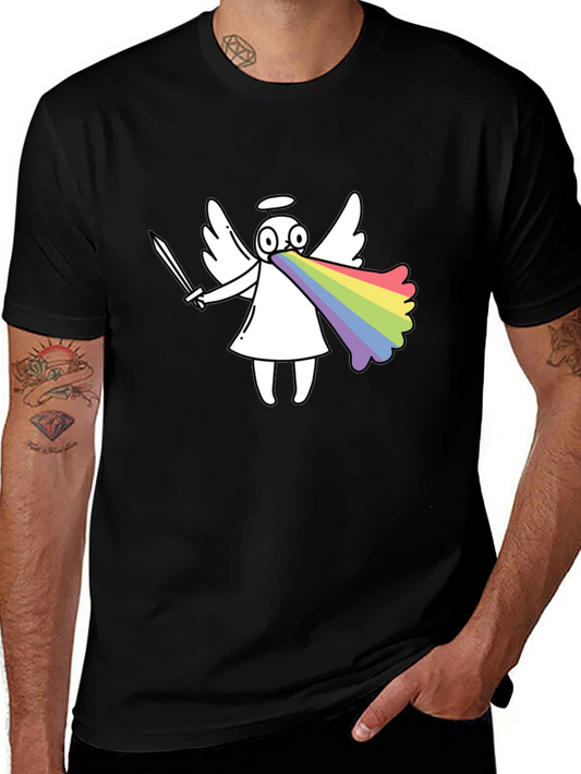 Rainbow Angel Graphic T-Shirt