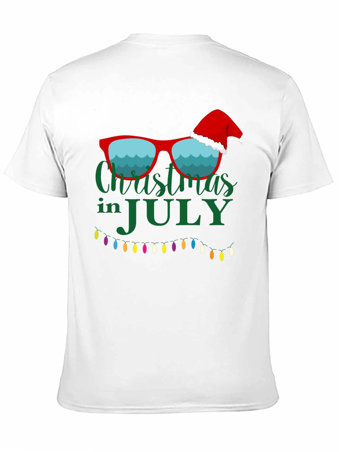 Christmas in July Black Graphic T-Shirt