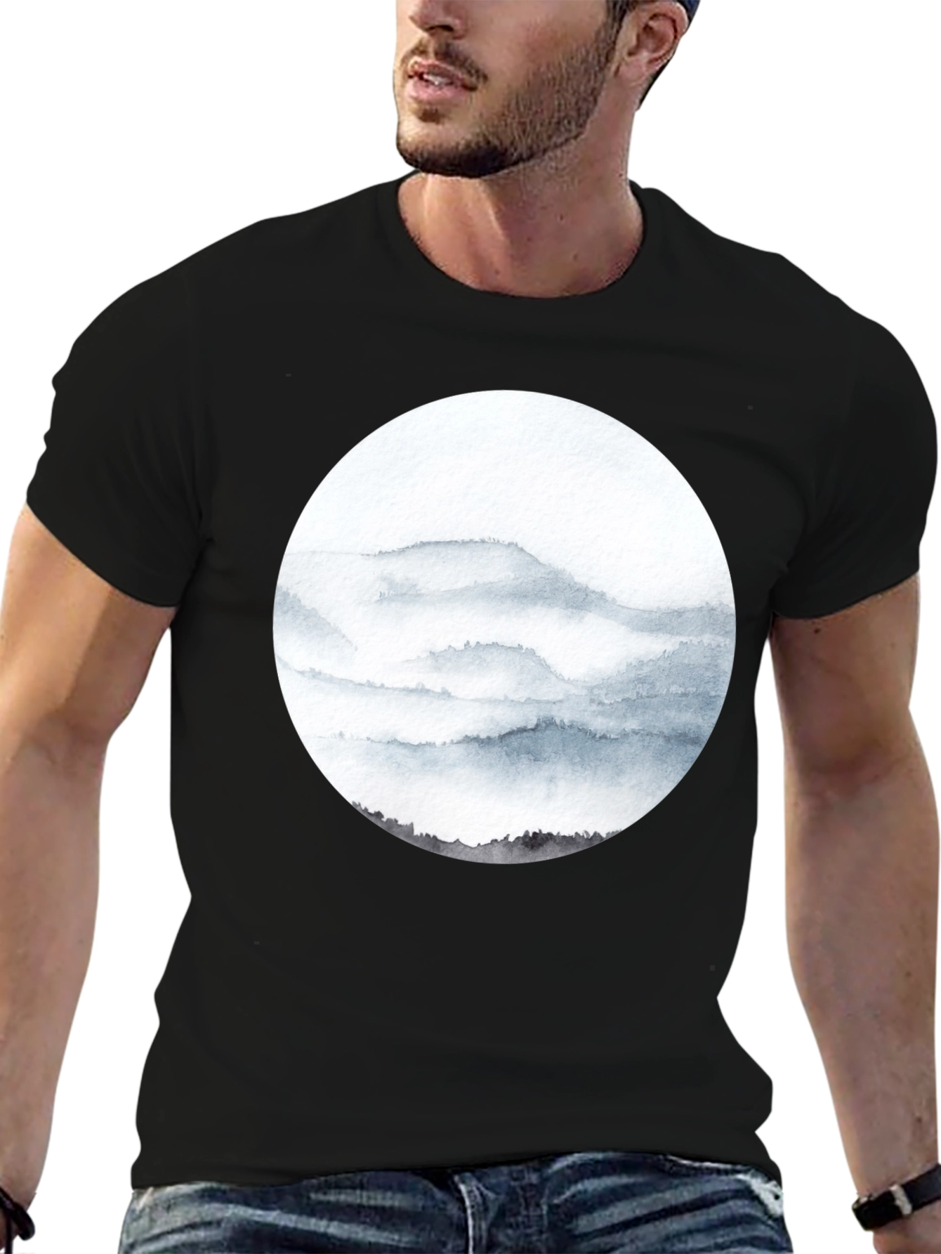 Abstract Mountain Watercolor T-Shirt