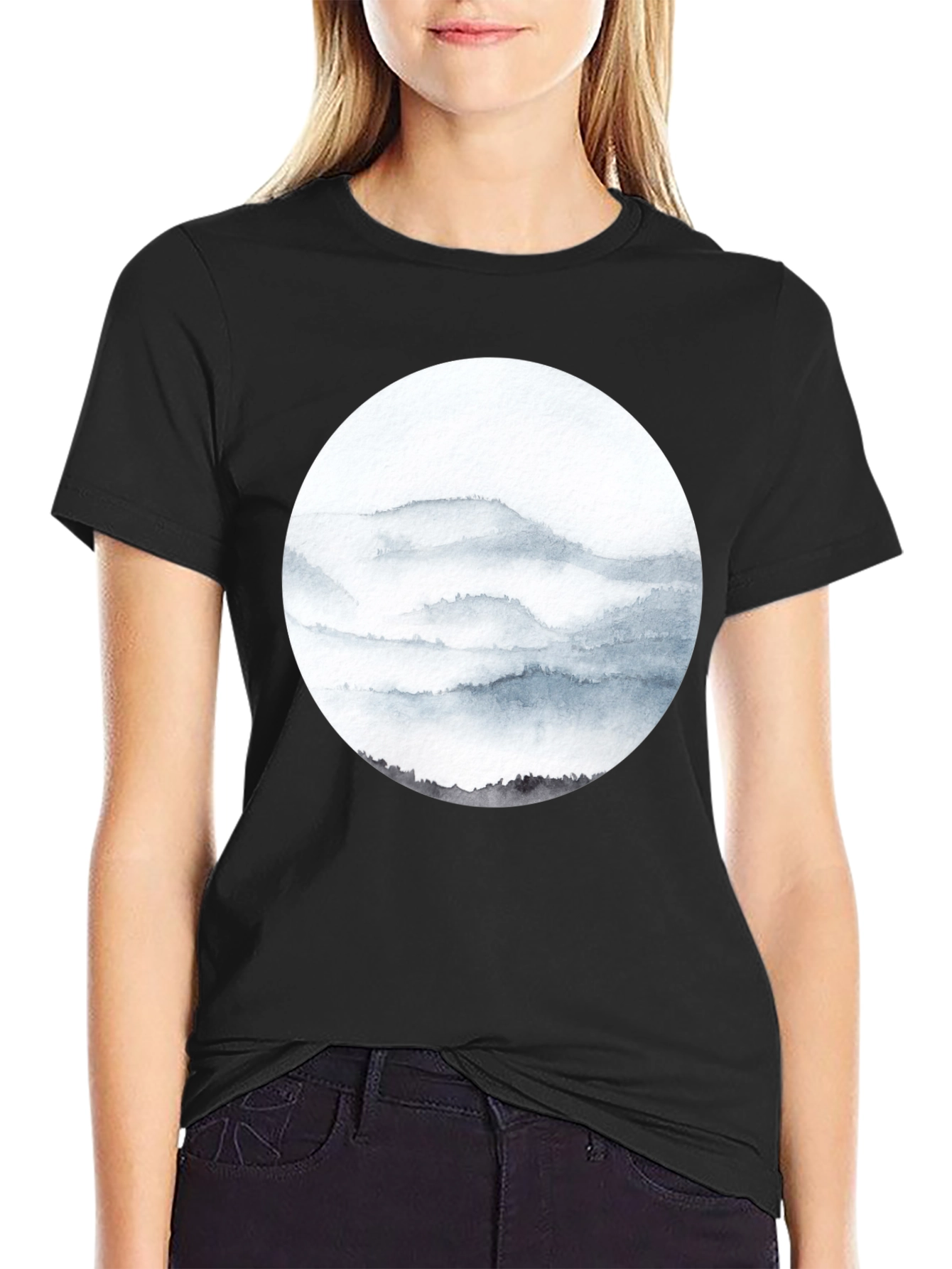 Abstract Mountain Watercolor T-Shirt