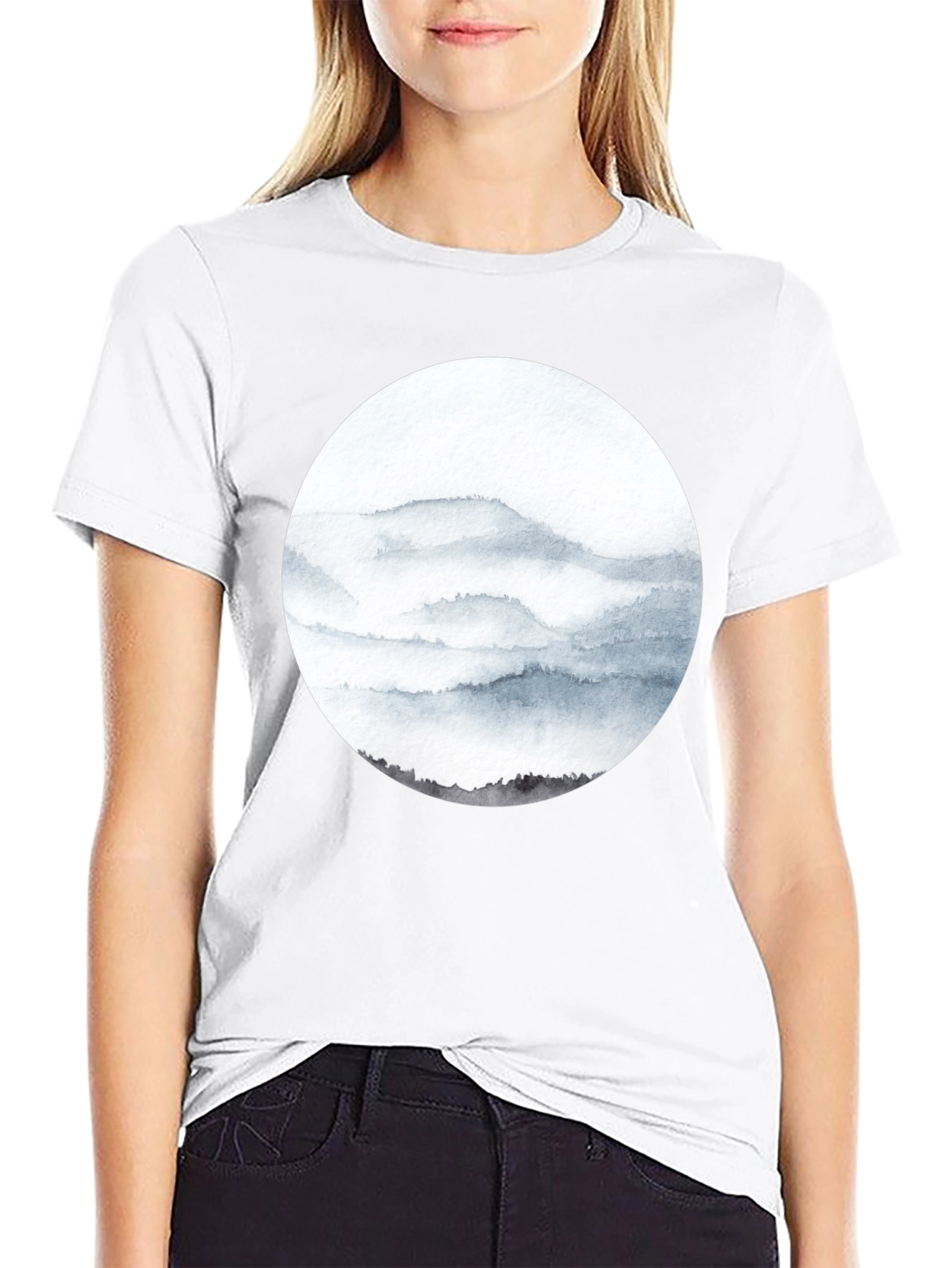 Abstract Mountain Watercolor T-Shirt
