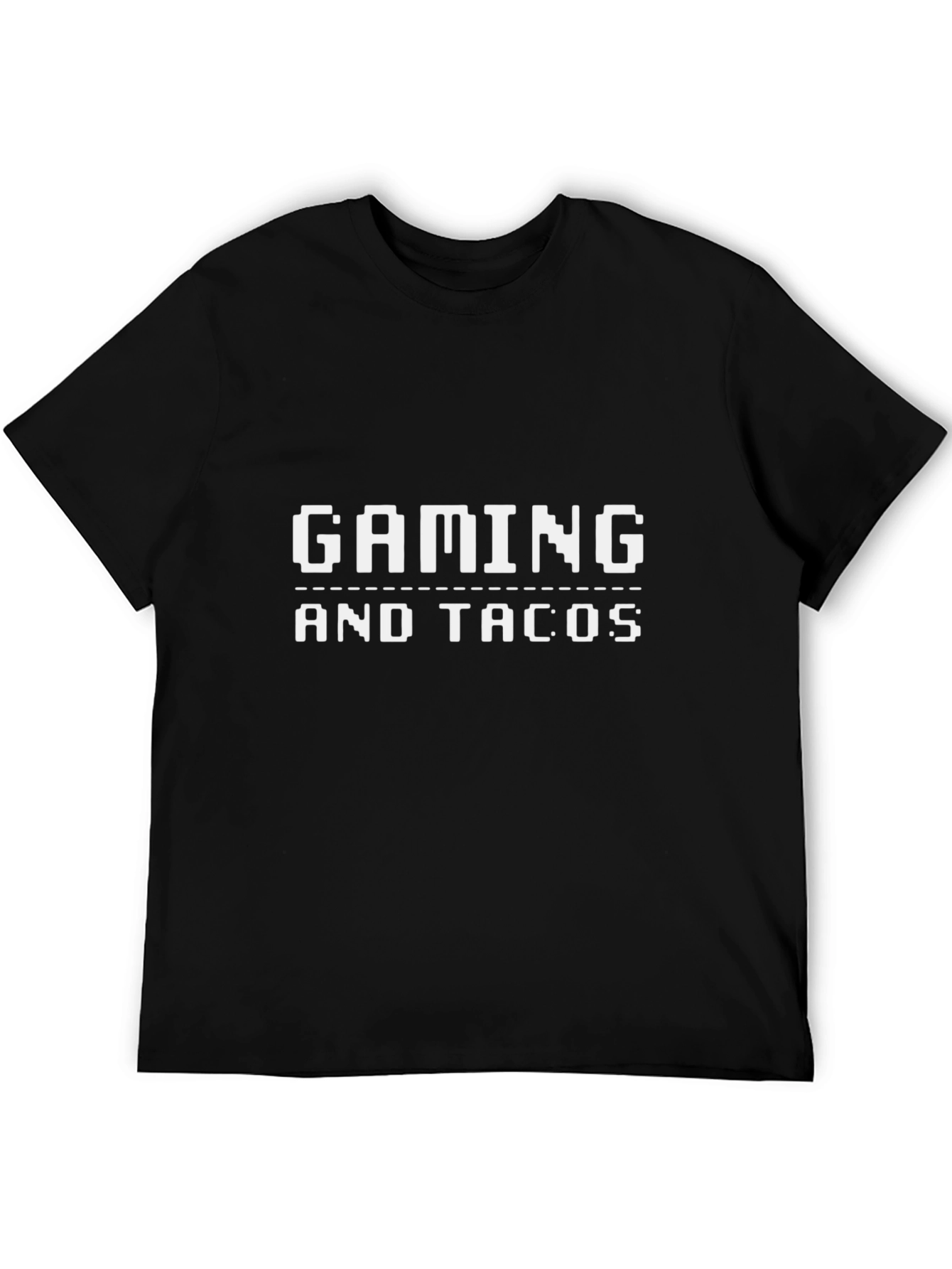 Gaming and Tacos Black Graphic Tee