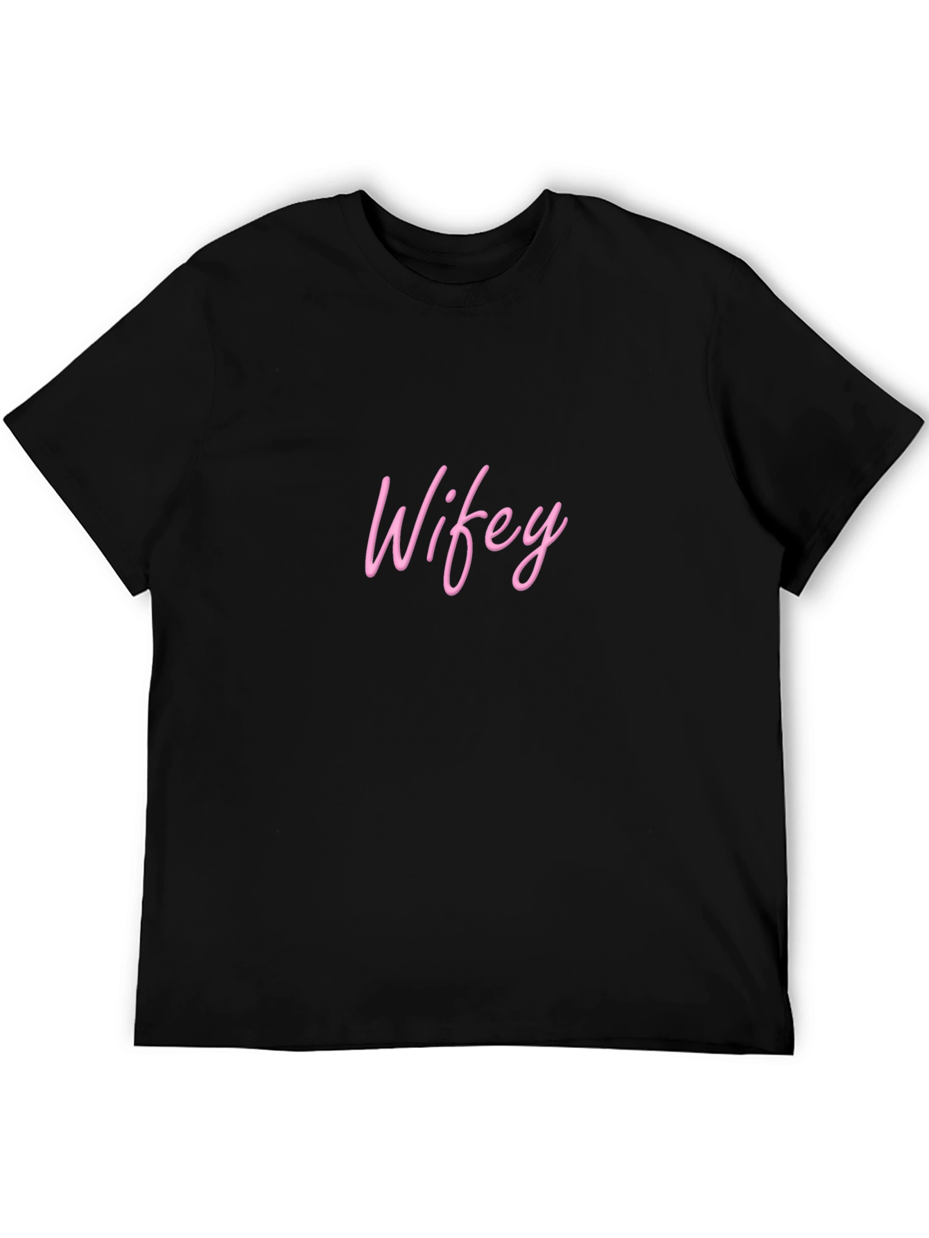 Wifey Graphic Tee - Black Cotton Blend