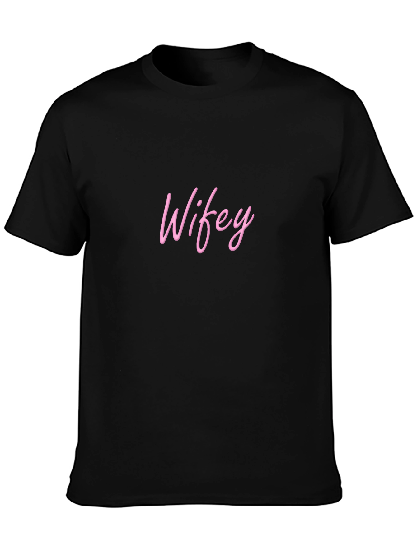 Wifey Graphic Tee - Black Cotton Blend