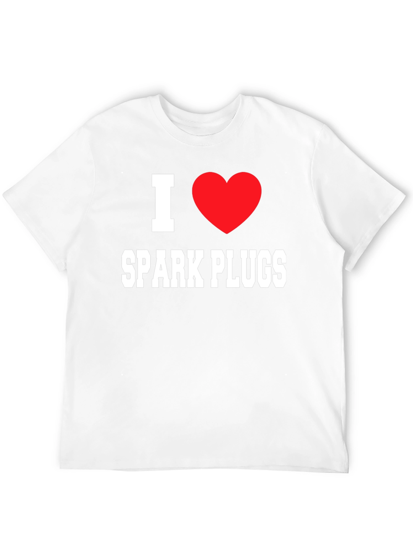 I Love Spark Plugs Black T-Shirt