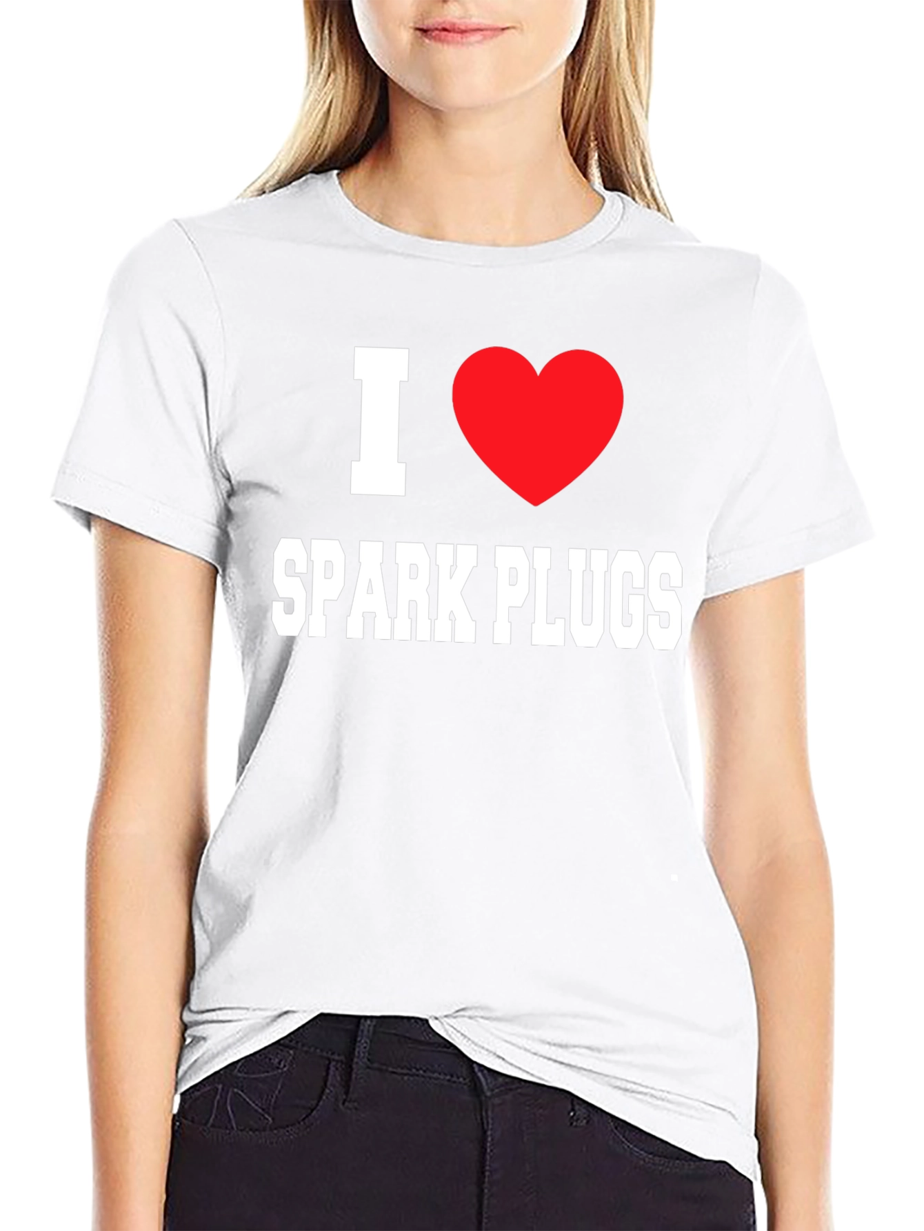 I Love Spark Plugs Black T-Shirt