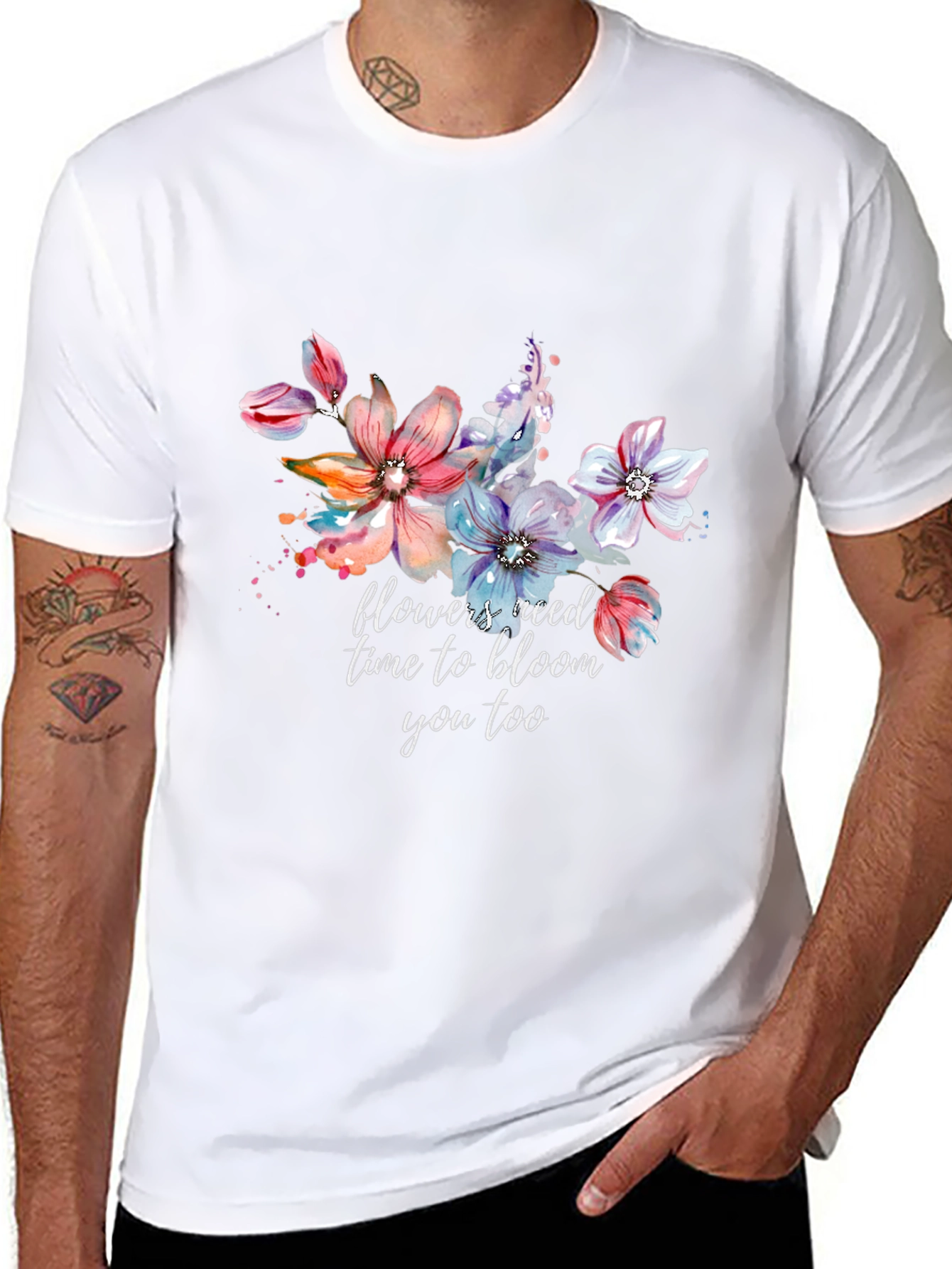 Floral Bloom T-Shirt - Inspirational Graphic Tee