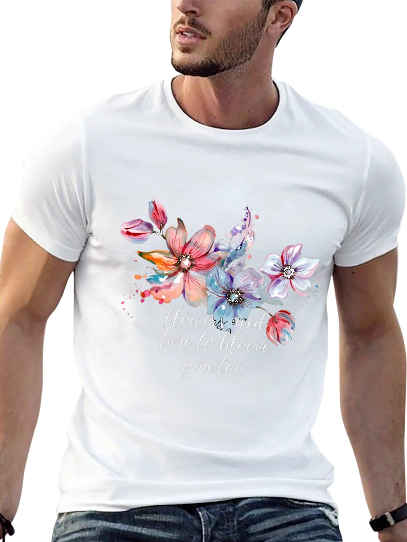 Floral Bloom T-Shirt - Inspirational Graphic Tee