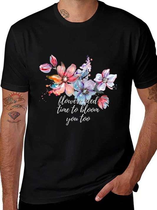 Floral Bloom T-Shirt - Inspirational Graphic Tee