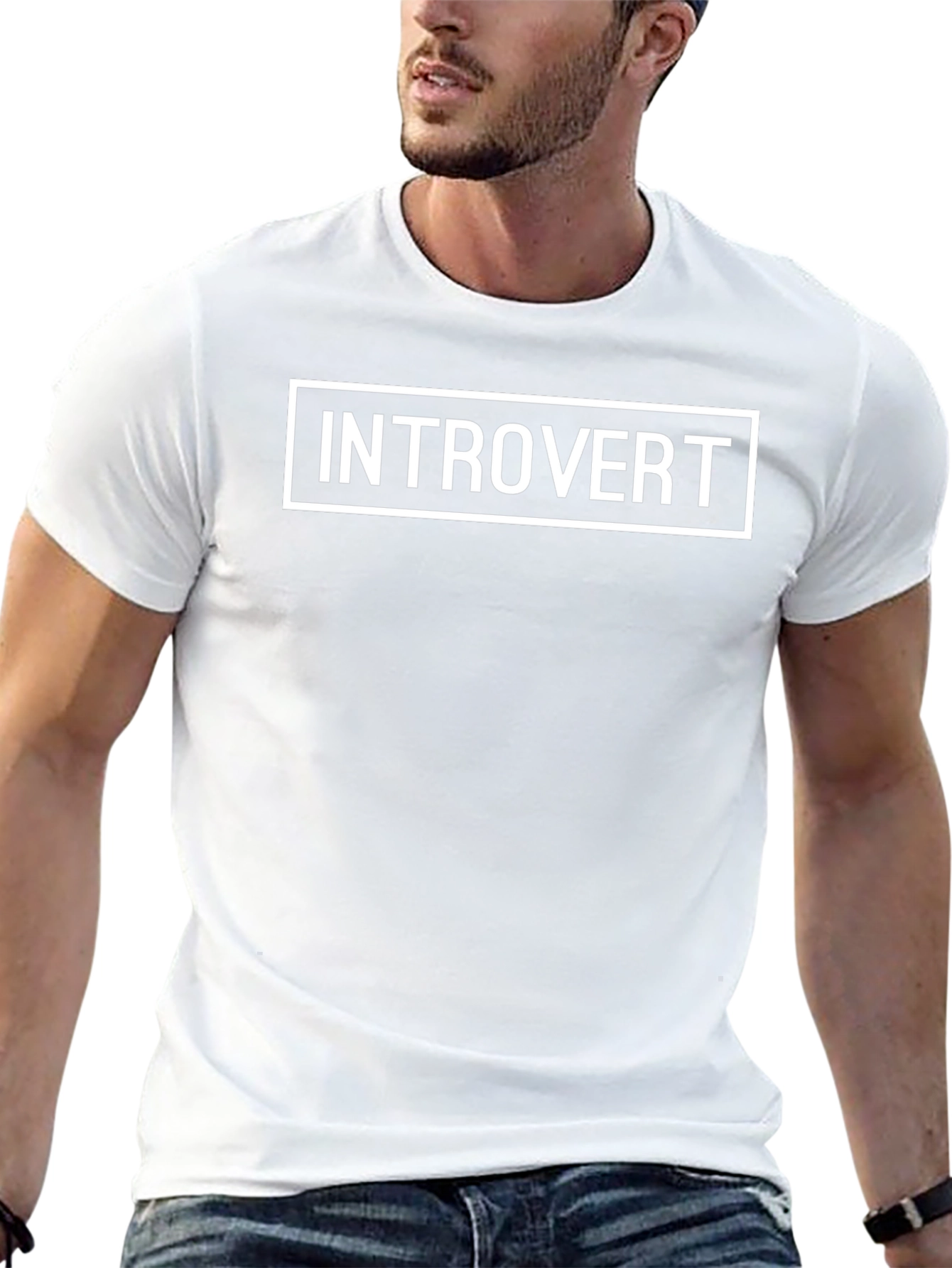 Introvert Graphic Tee - Comfortable Black T-Shirt