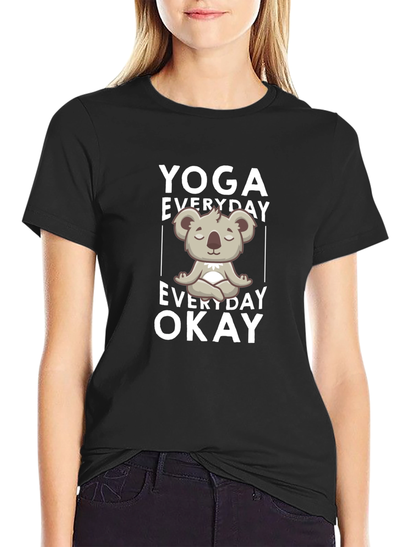 Yoga Koala Bear Graphic Tee - Everyday Okay