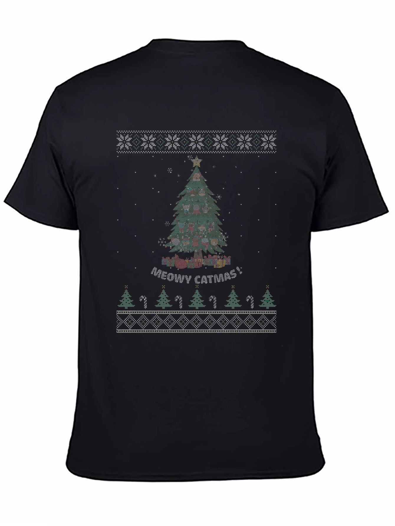 Meowy Catmas Ugly Christmas T-Shirt