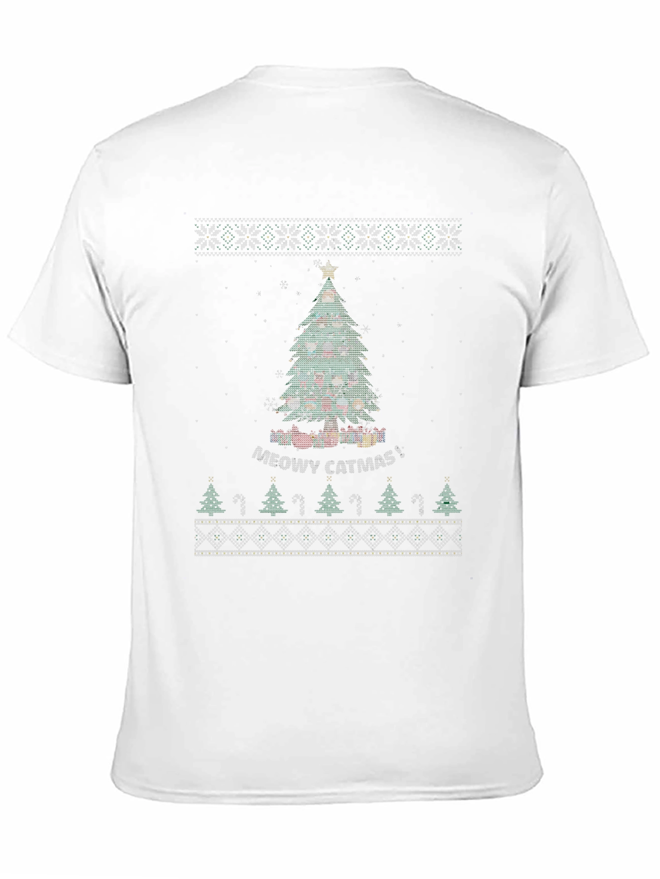 Meowy Catmas Ugly Christmas T-Shirt