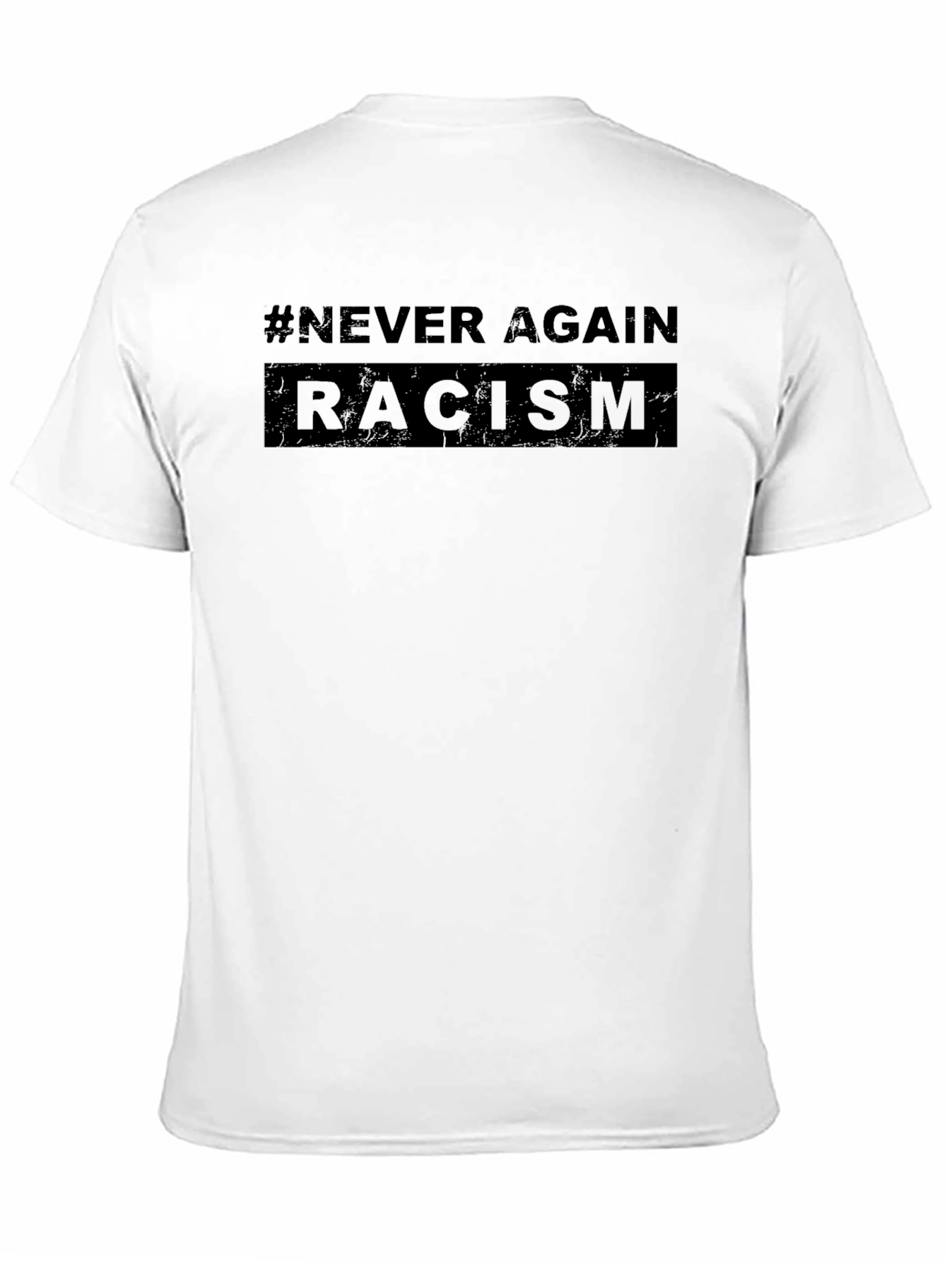 Never Again Racism Black T-Shirt