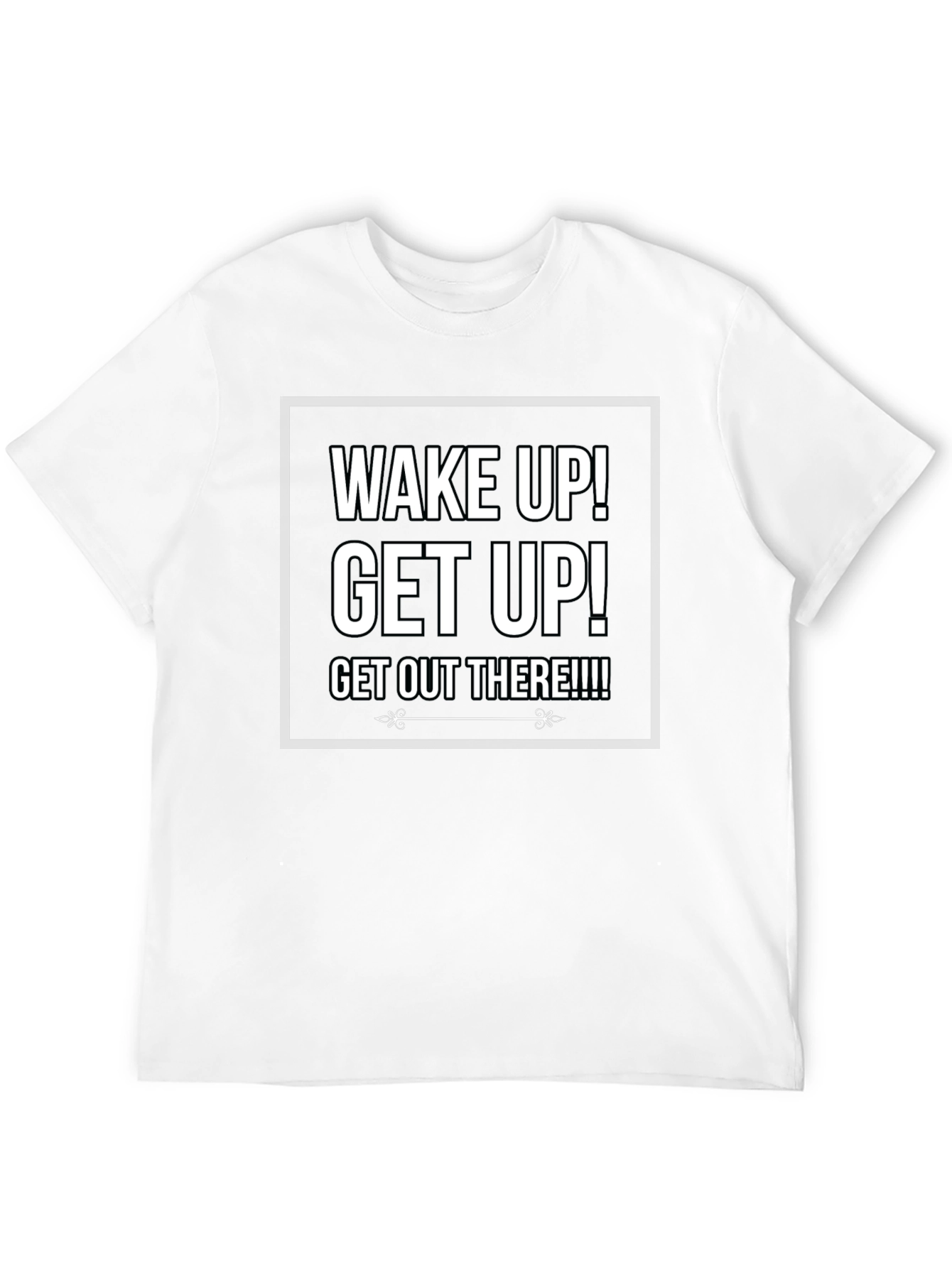 Wake Up! Graphic Print Crew Neck T-Shirt
